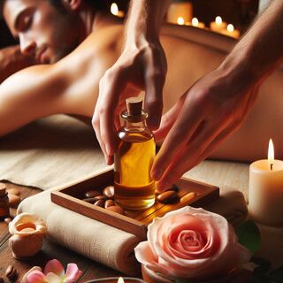 Massage with oils
